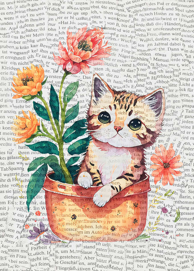 Journal Kitten Collage