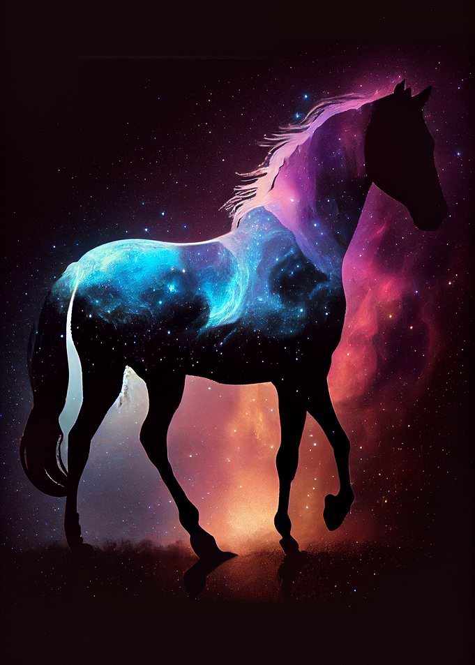 Horse Galaxy Night