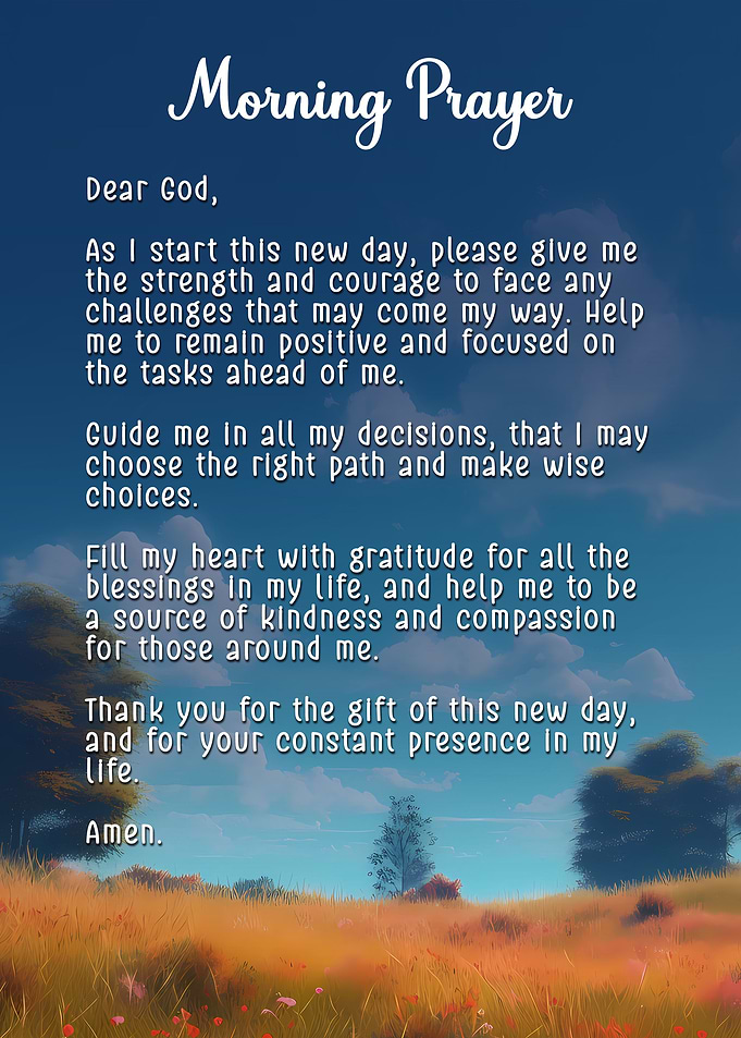 Morning Prayer Gratitude