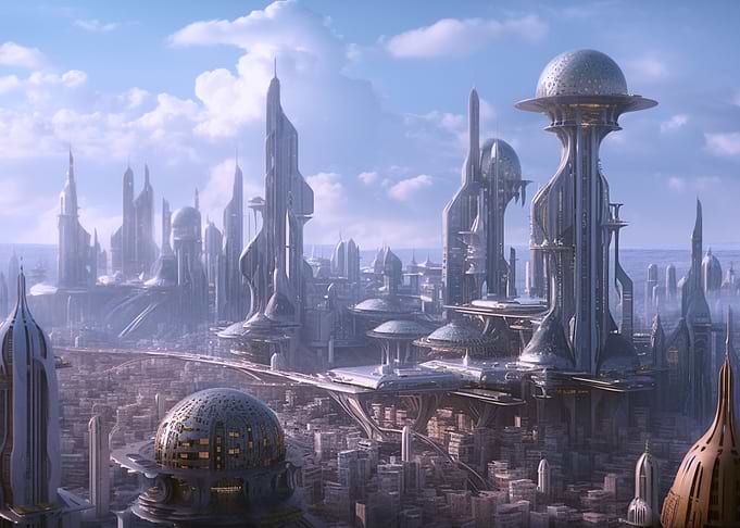Alien future city