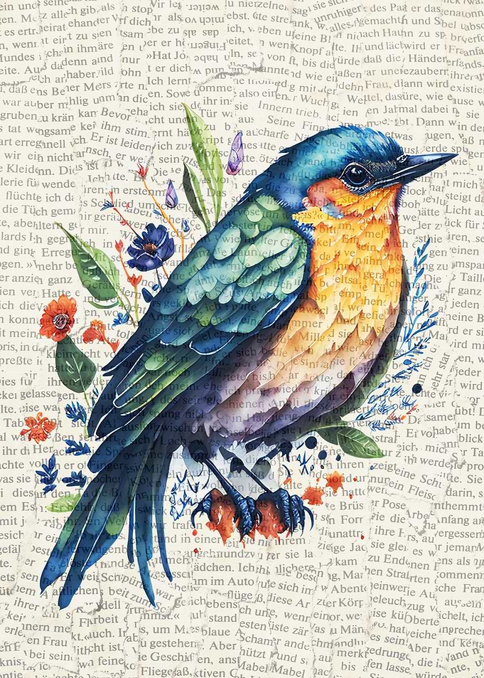 Blue Bird Watercolor Paint