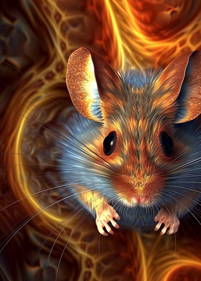 Whimsical Abstract Mouse