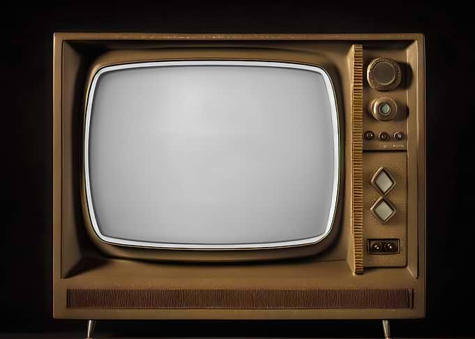 TV set front shot old retr