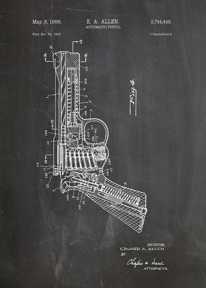 automatic pistol patent