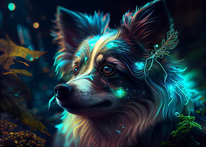Colorful dog