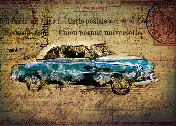 poster vintage car