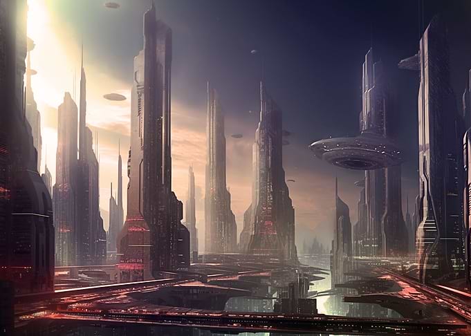 Alien fantasy city
