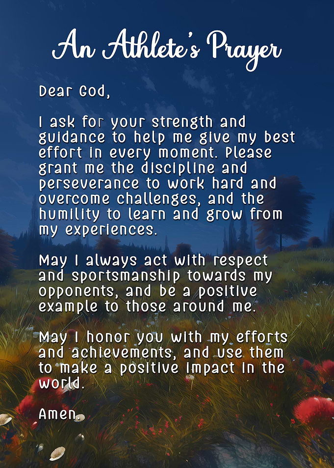 Short Athletes Prayer