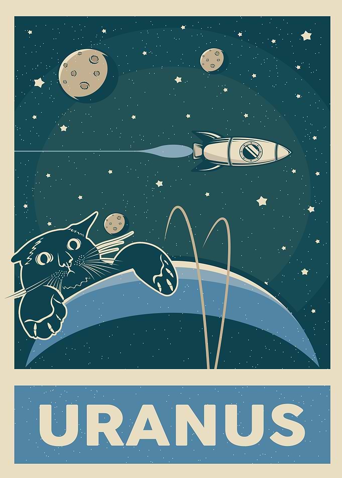 Retro Cat and Uranus
