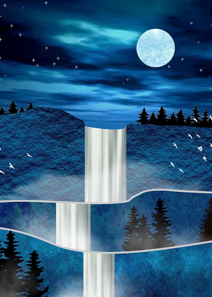 Blue Waterfall