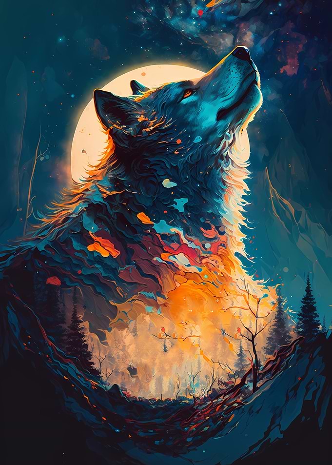 Wolf Fanciful imagery