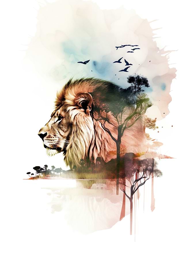 Lion In Savanah