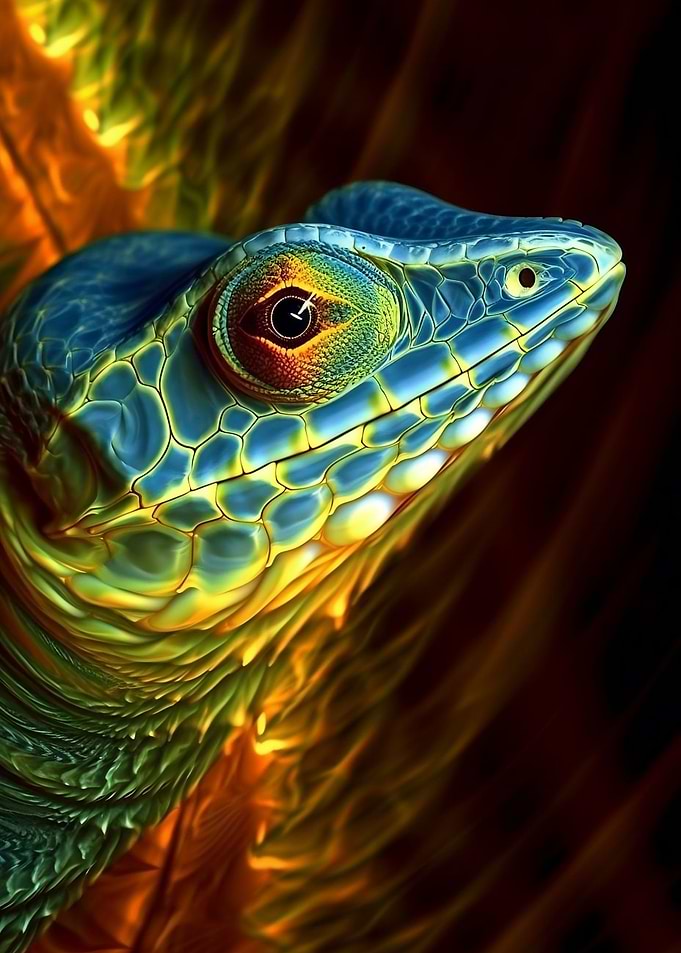 Lively Abstract Lizard