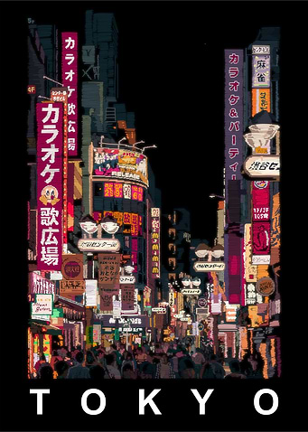 Cyberpunk Tokyo Japan