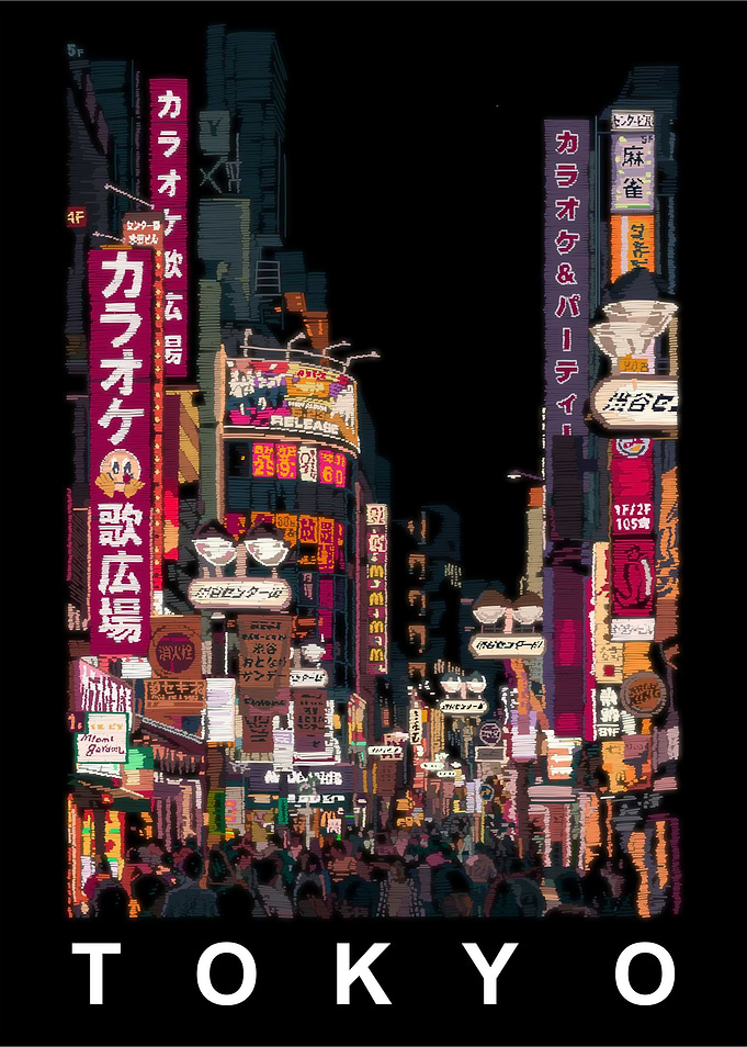 Cyberpunk Tokyo Japan