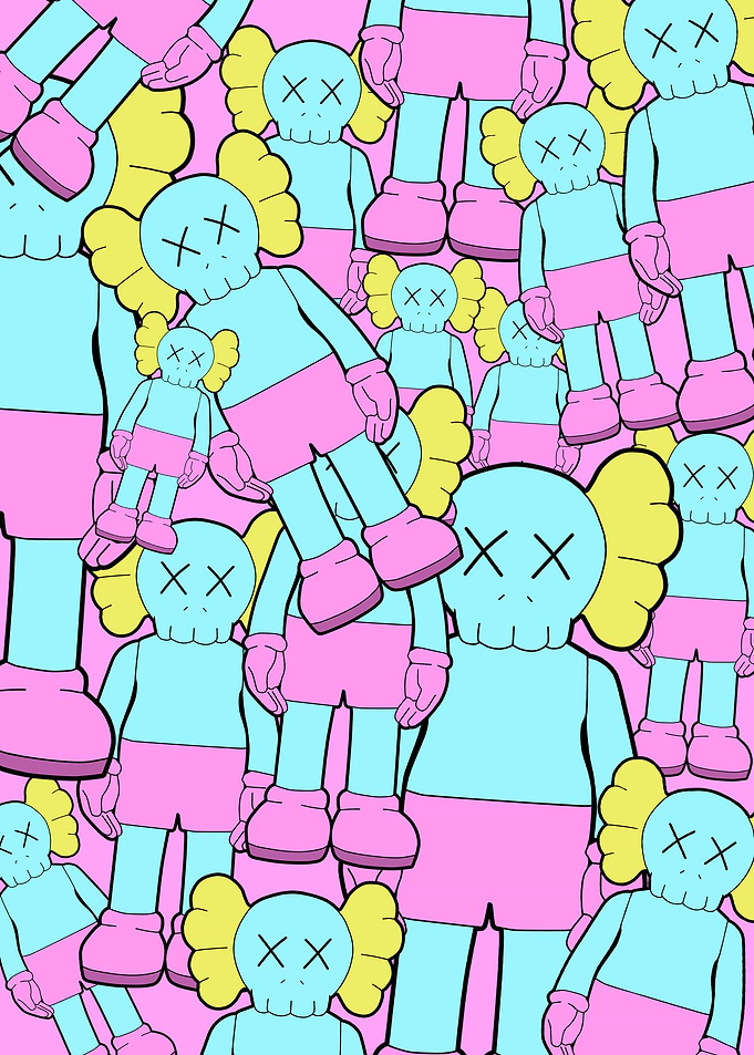 kaws pattern kids toys