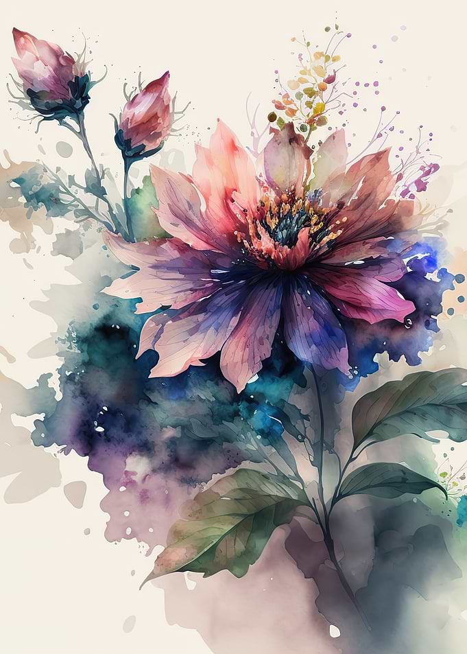 watercolor flower
