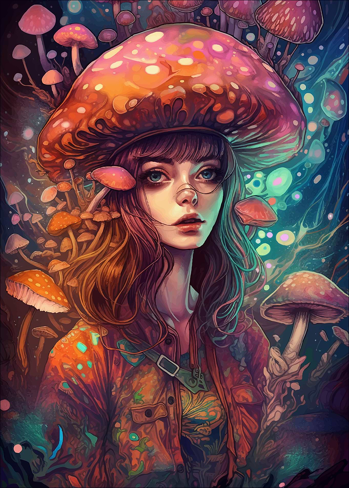 Anime Mushroom Girl