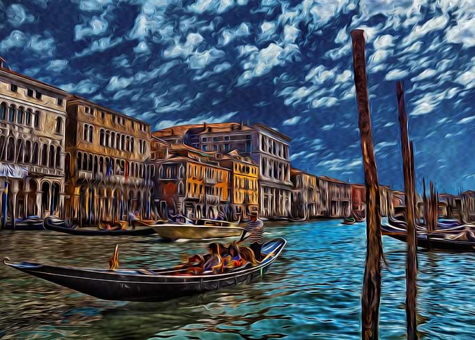 Gondolas in Venice