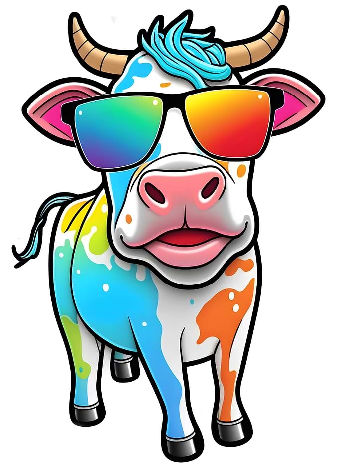 Cow with Sunglasses
