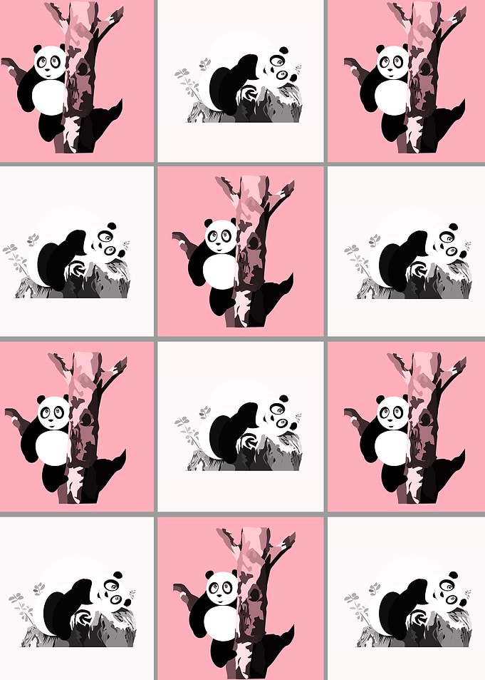Pandas Checker Pink