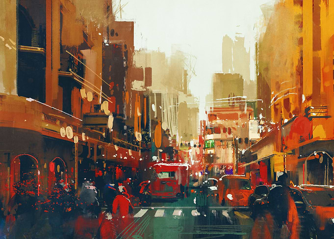 Urban city street