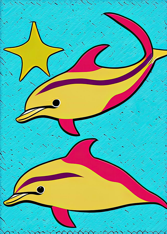 Pop Art Dolphin 09