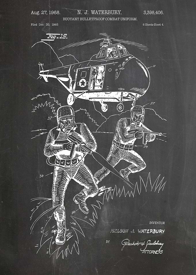 Combat uniform patent 1968
