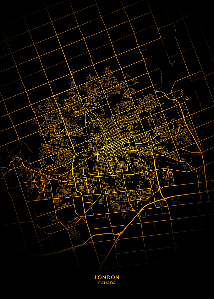 London in Canada City Map