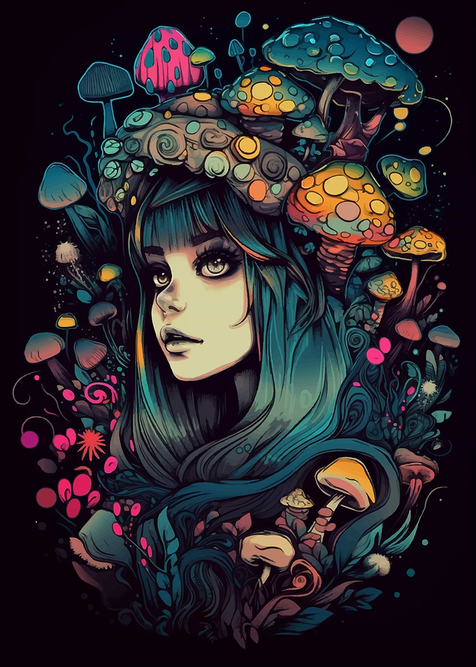 Anime Mushroom Girl