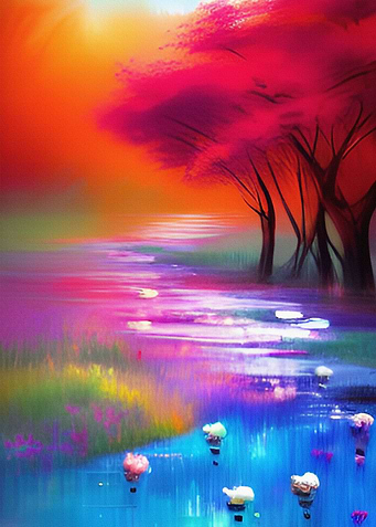 Magenta Trees of Spring