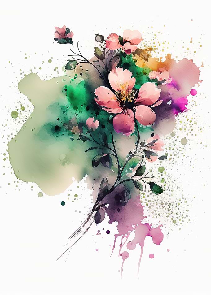 watercolor flower