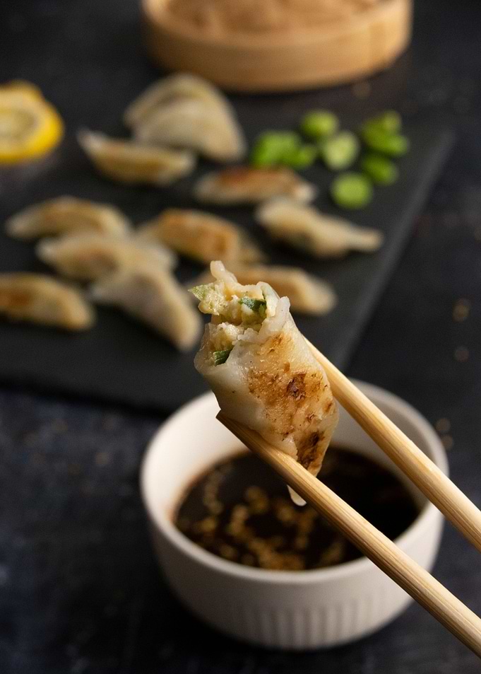 Chicken and Edamame gyoza