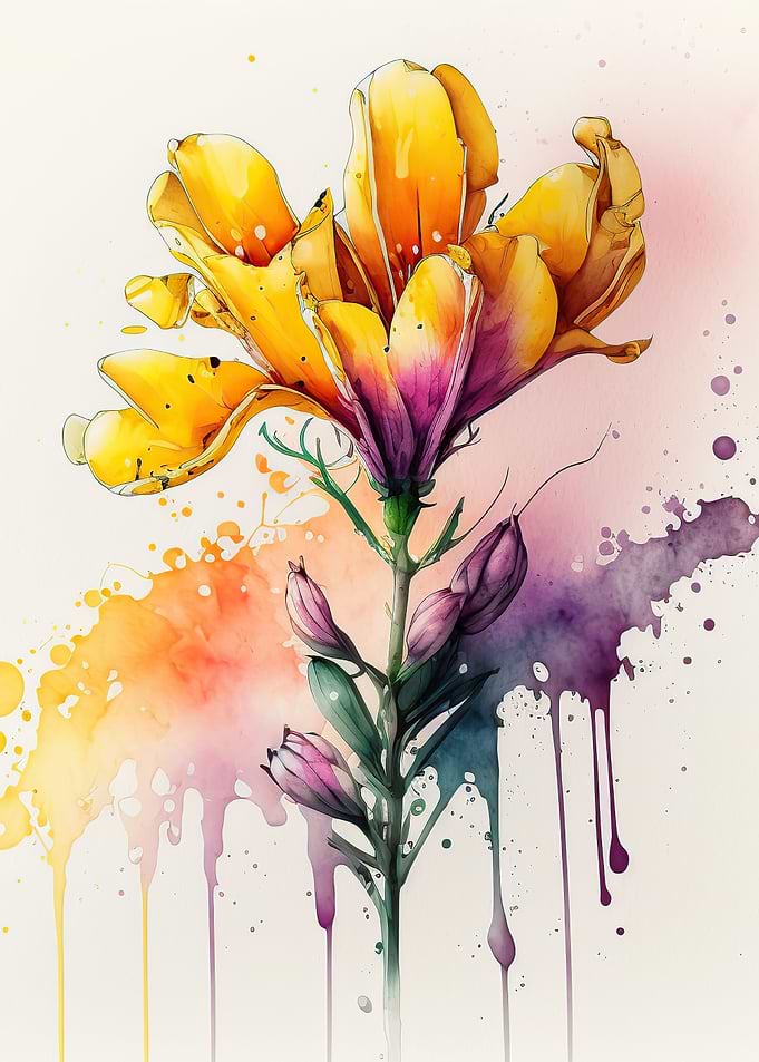 watercolor flower