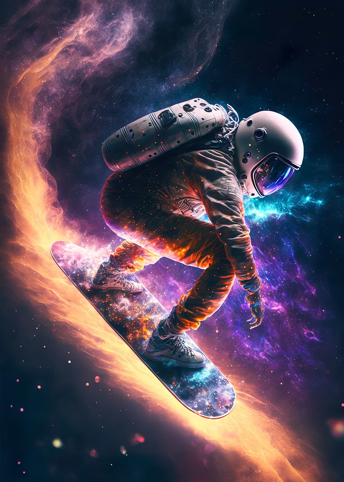 Astronaut Space Snowboard