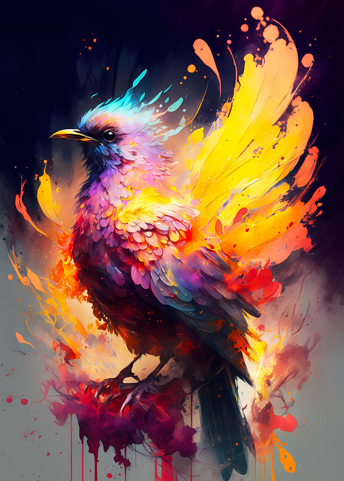 Mystical Phoenix Abstract