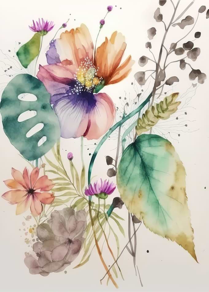 watercolor flowers