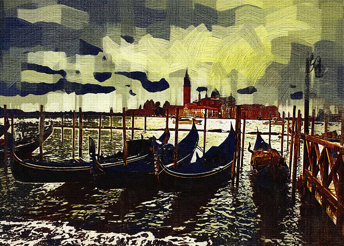 Gondolas in Venice