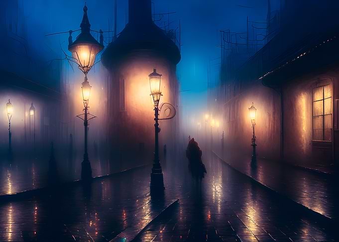 Dark alley in the city