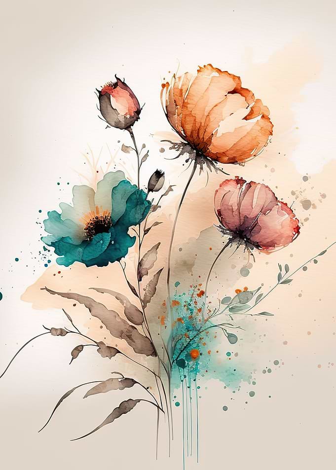 watercolor flowers
