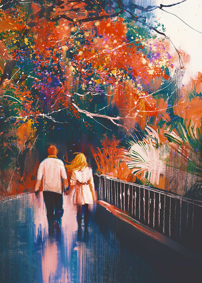 Couple walking