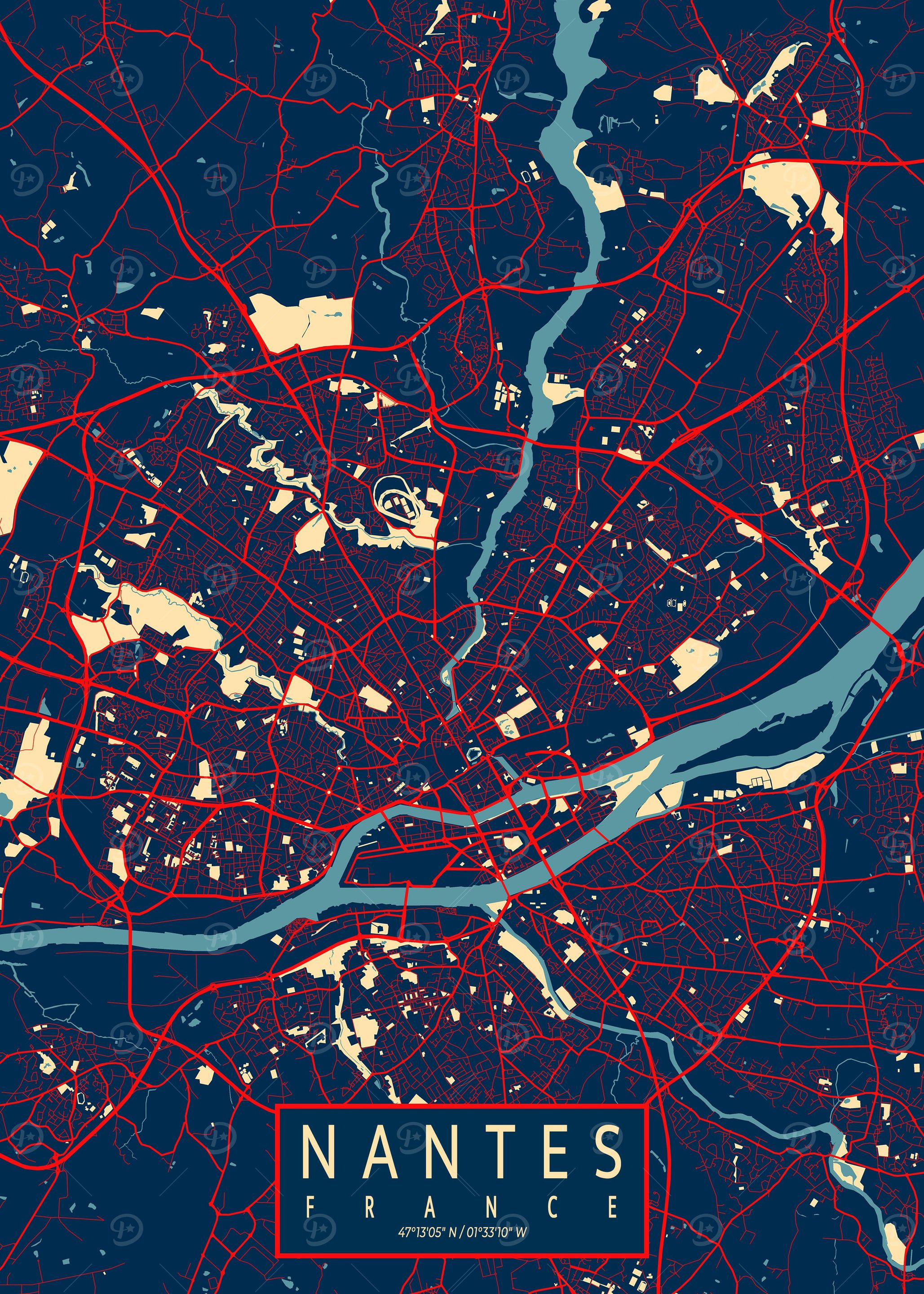 Nantes City Map Hope