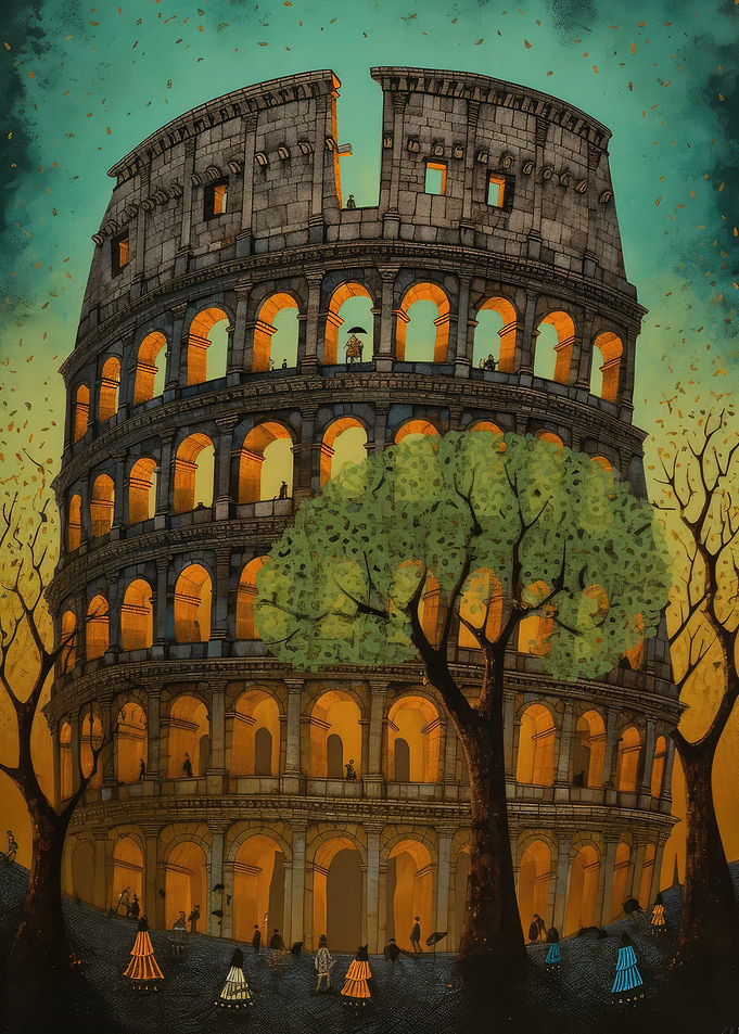 Colosseum Rome abstract 1