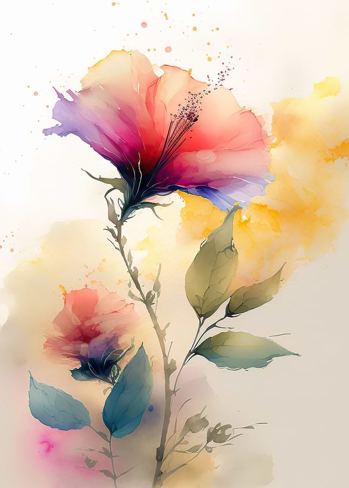 watercolor flowers
