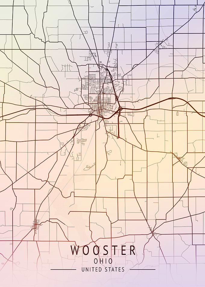 Wooster USA City Map