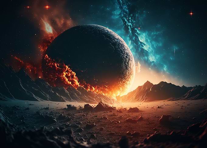 Dawn of Space Landscape