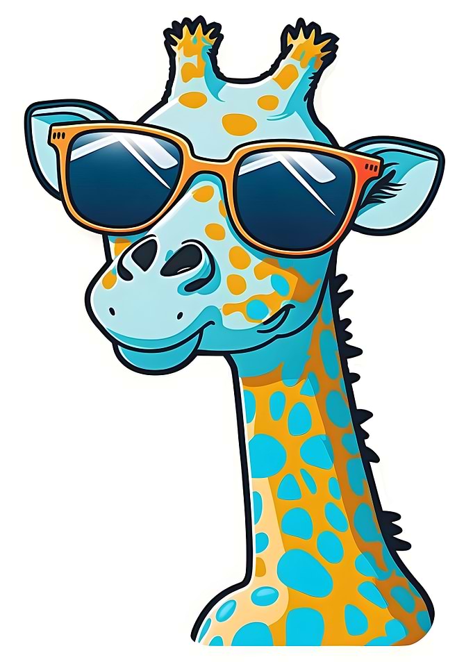 Giraffe with Sunglasses