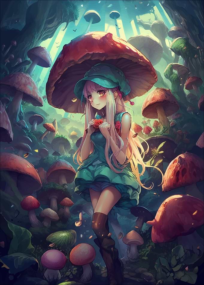 Anime Mushroom Girl