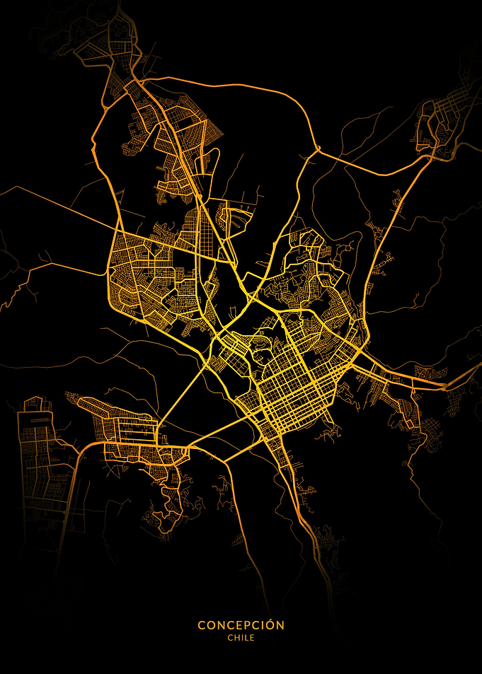 Concepcion City Map Gold