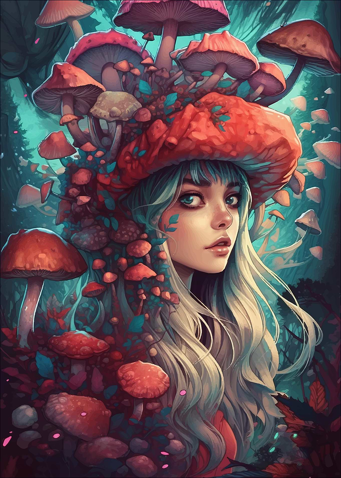Anime Mushroom Girl